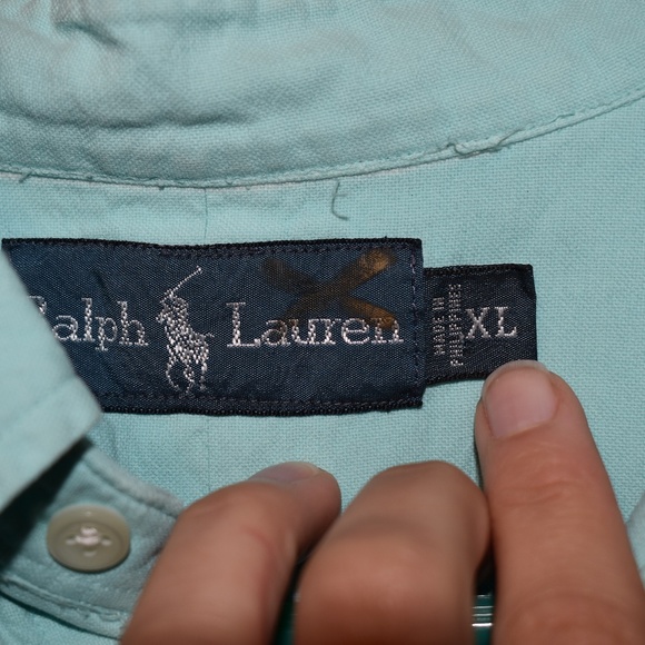 Men's XL Blue Ralph Lauren Casual Button-down Long Sleeve Shirt - Picture 2 of 2